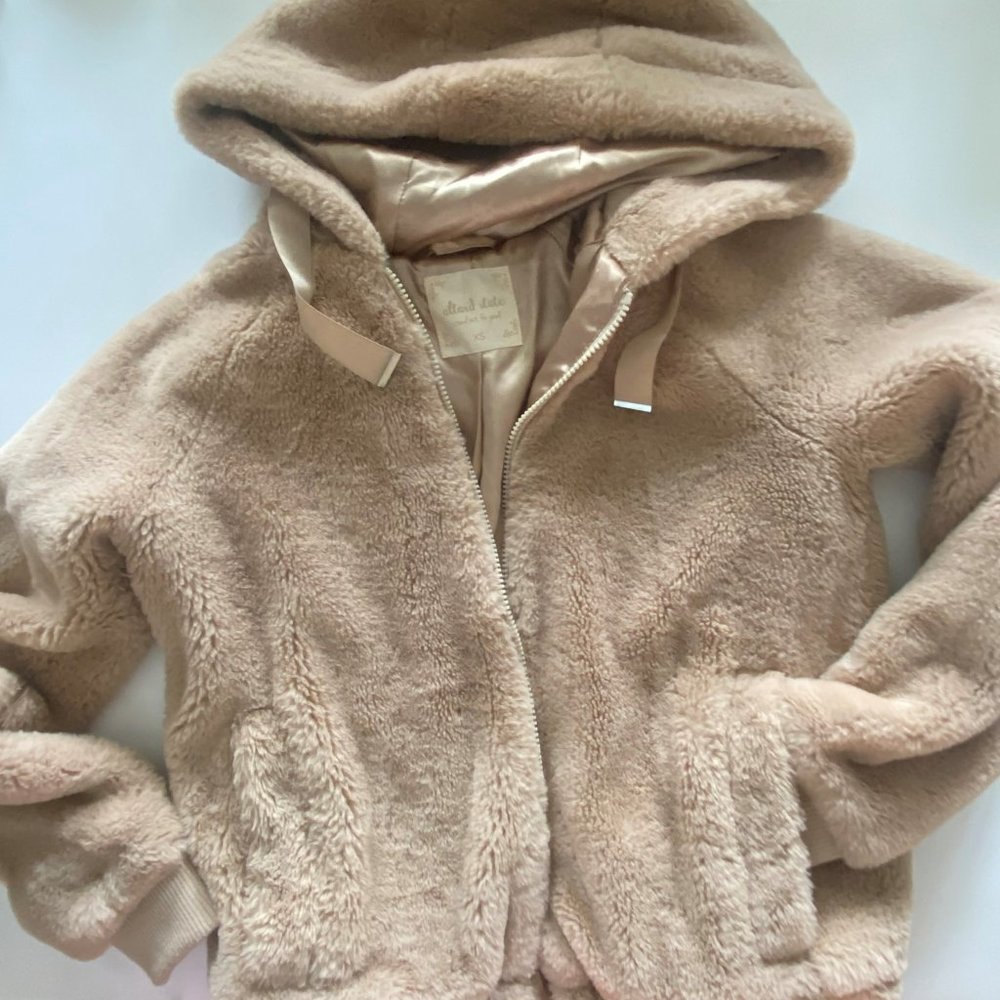 Altar'd State, Teddy Bear Jacket, Tan, XS
